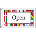 International Open 2' X 3' Knit Poly Flag with Heading and Grommets